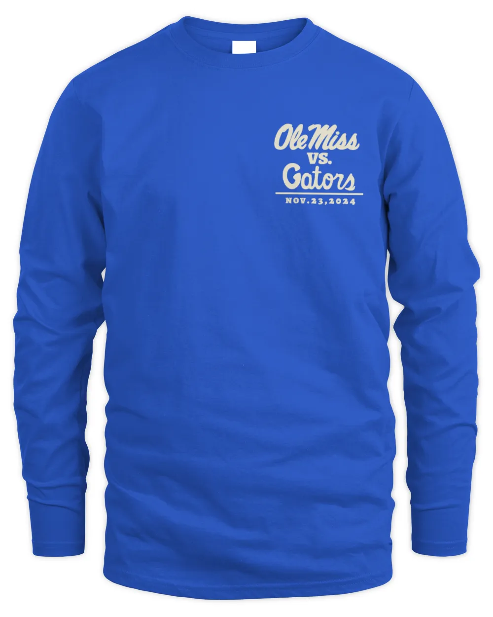 Ole Miss vs Florida Gators Game Day Nov 23, 2024 T-Shirt Men's Long Sleeved T-Shirt royal s