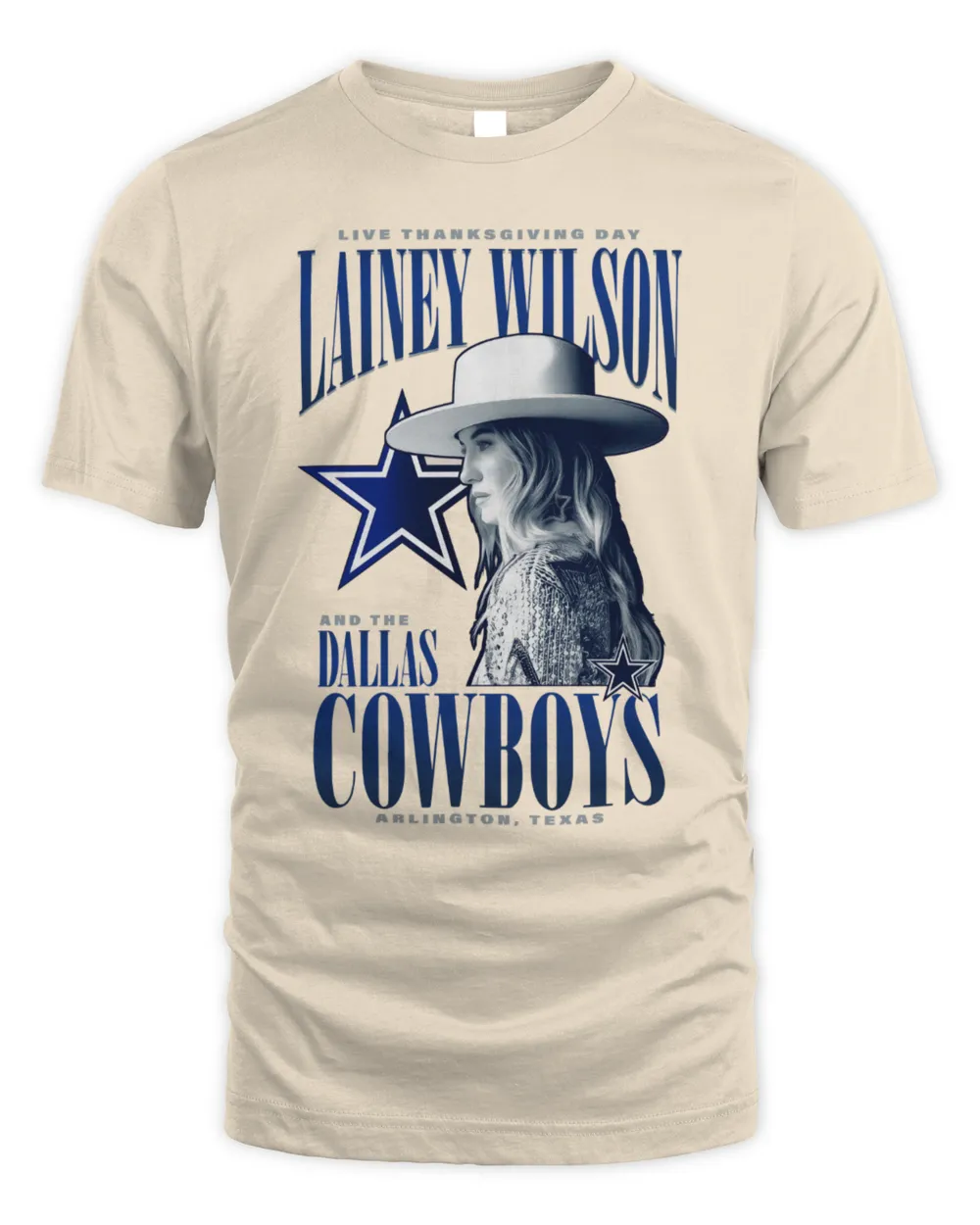 Lainey Wilson Dallas Cowboys Thanksgiving Halftime Arlington New Shirt Unisex Standard T-Shirt sand s