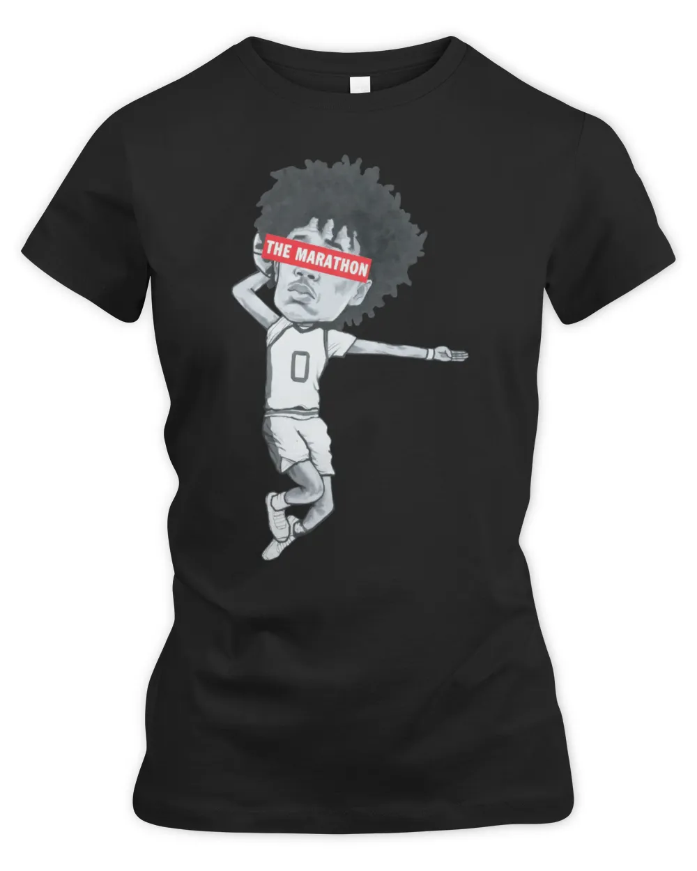 The Marathon Clothing x Tajh Ariza The Hero New T-Shirt Women's Premium Slim Fit Tee black s