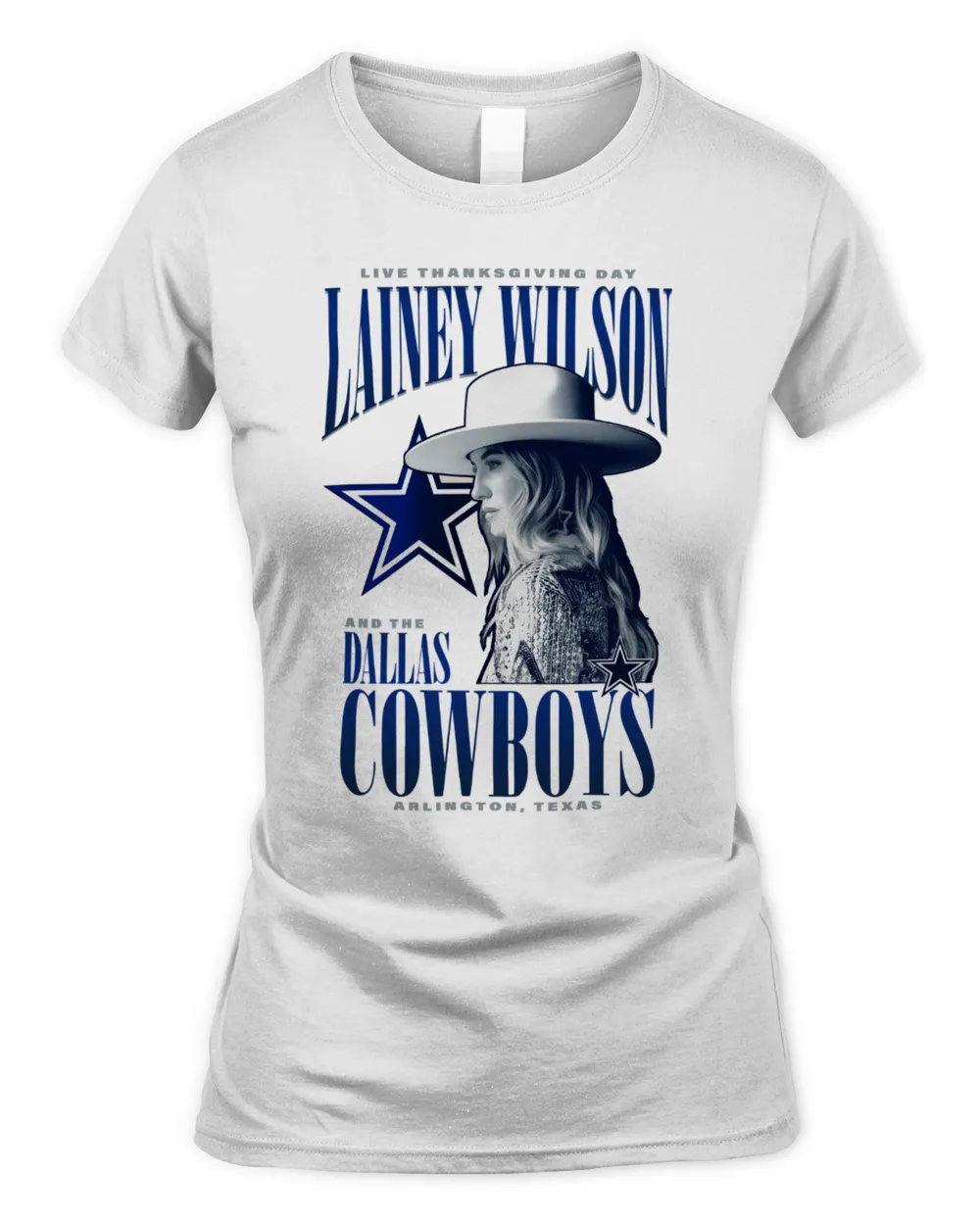 Lainey Wilson Dallas Cowboys Thanksgiving Halftime Arlington New Shirt Women's Standard T-Shirt white s