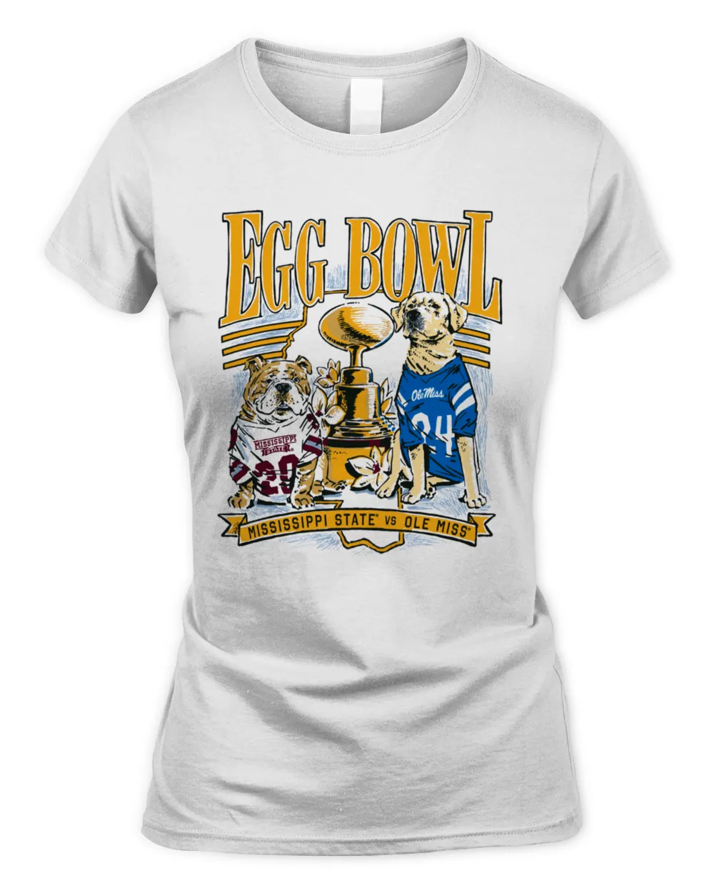 Ole Miss vs Mississippi State Game Day 2024 Egg Bowl Crewneck Sweatshirt Women's Standard T-Shirt white s