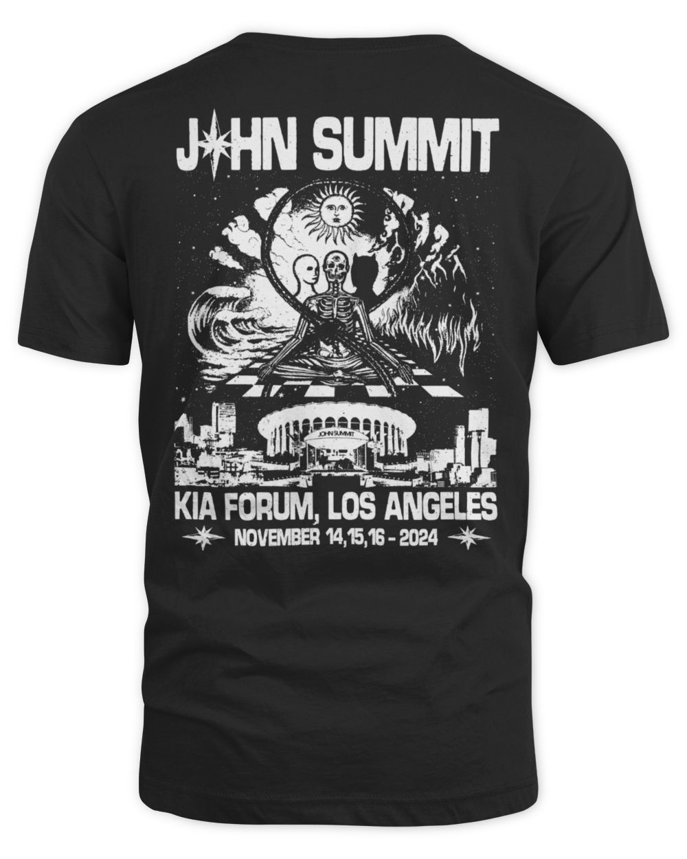 John Summit Nov 14-15-16, 2024 KIA Forum Los Angeles CA New T-Shirt Unisex Standard T-Shirt black s
