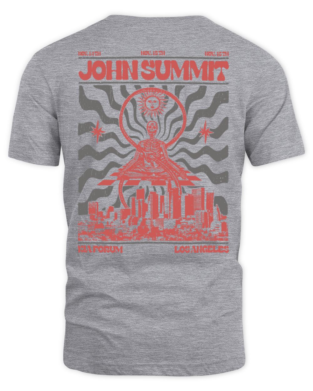 John Summit KIA Forum November 14-15-16, 2024 Comfort In Chaos Los Angeles Shirts Unisex Standard T-Shirt sport-grey s
