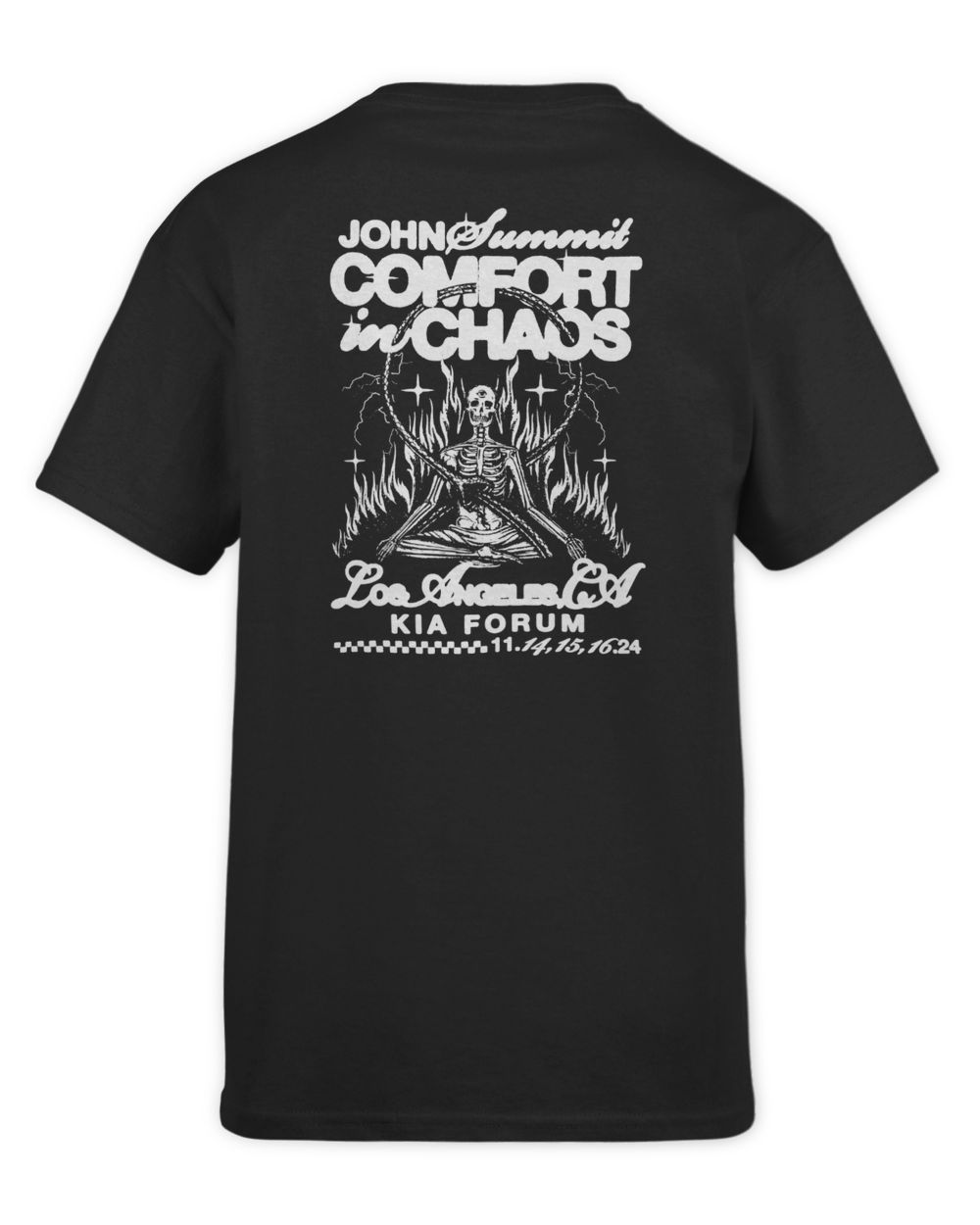 John Summit Comfort In Chaos Los Angeles CA Nov 14-15-16, 2024 New Hoodie Kids Standard T-Shirt black xs