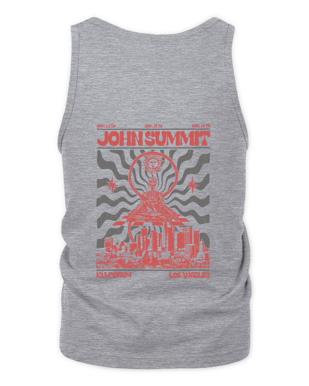 John Summit KIA Forum November 14-15-16, 2024 Comfort In Chaos Los Angeles Shirts Men's Tank Top sport-grey s