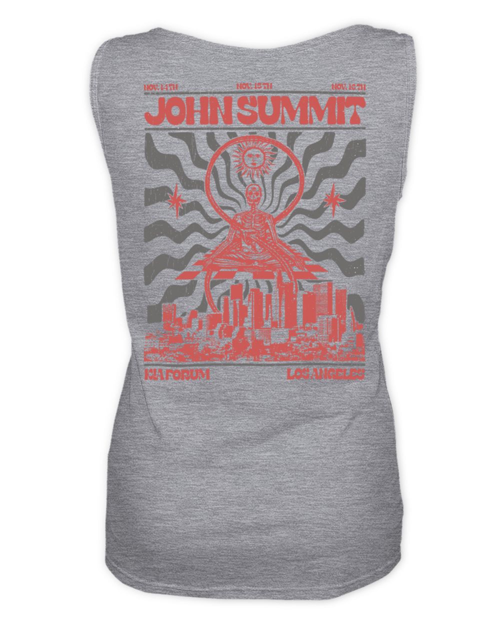 John Summit KIA Forum November 14-15-16, 2024 Comfort In Chaos Los Angeles Shirts Women's Tank Top sport-grey s
