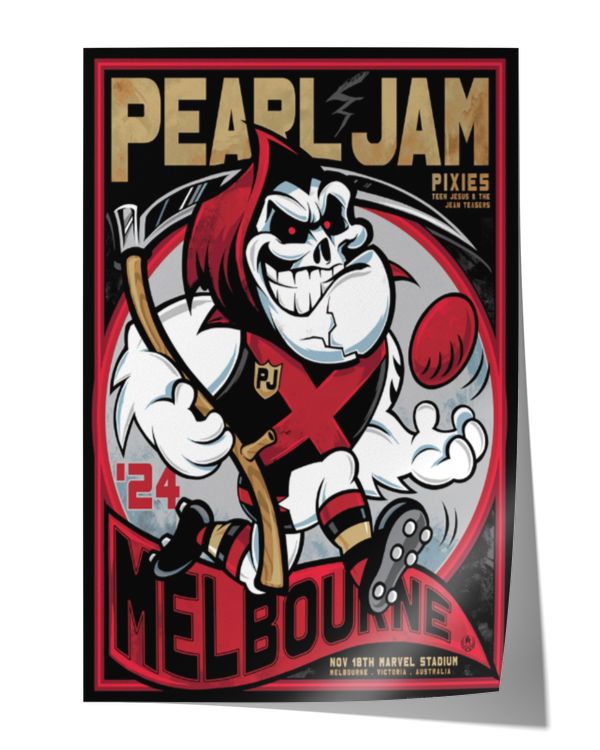 Pearl Jam Melbourne VIC November 18, 2024 Marvel Stadium Australia Event Poster