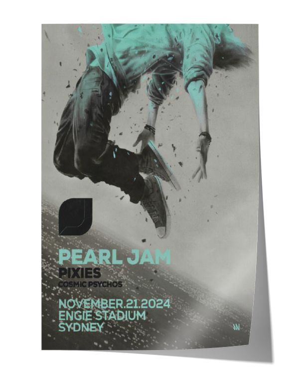 Pearl Jam Sydney Nov 21, 2024 Engie Stadium Australia Event Poster